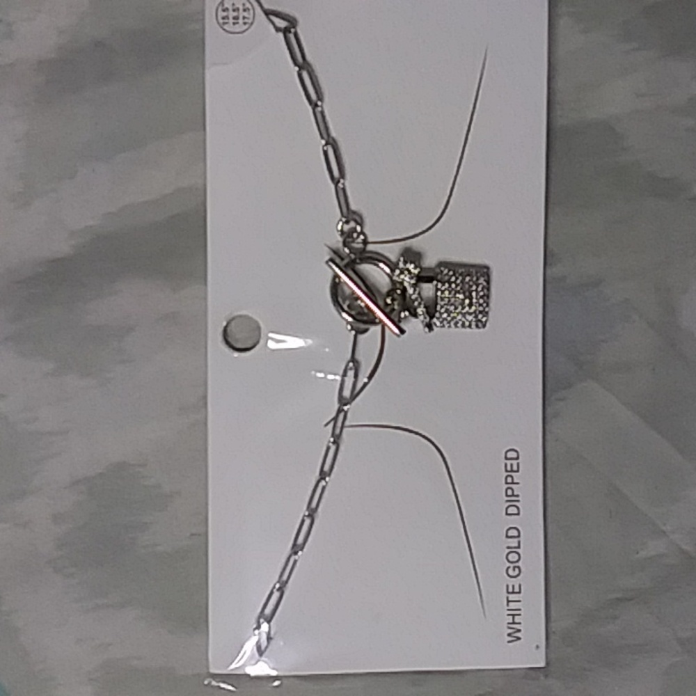 White Gold Dipped Necklace - image 6